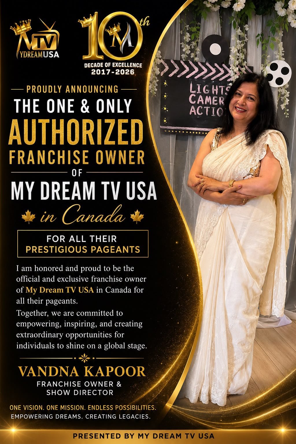 Vandna Kapoor - Official Franchise Owner MyDream TV USA Canada